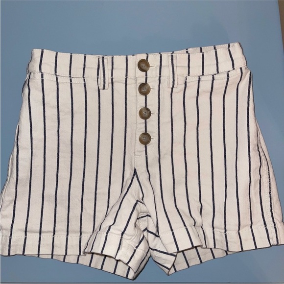 MADEWELL Emmett Button Front Shorts in Stripe - Picture 7 of 13